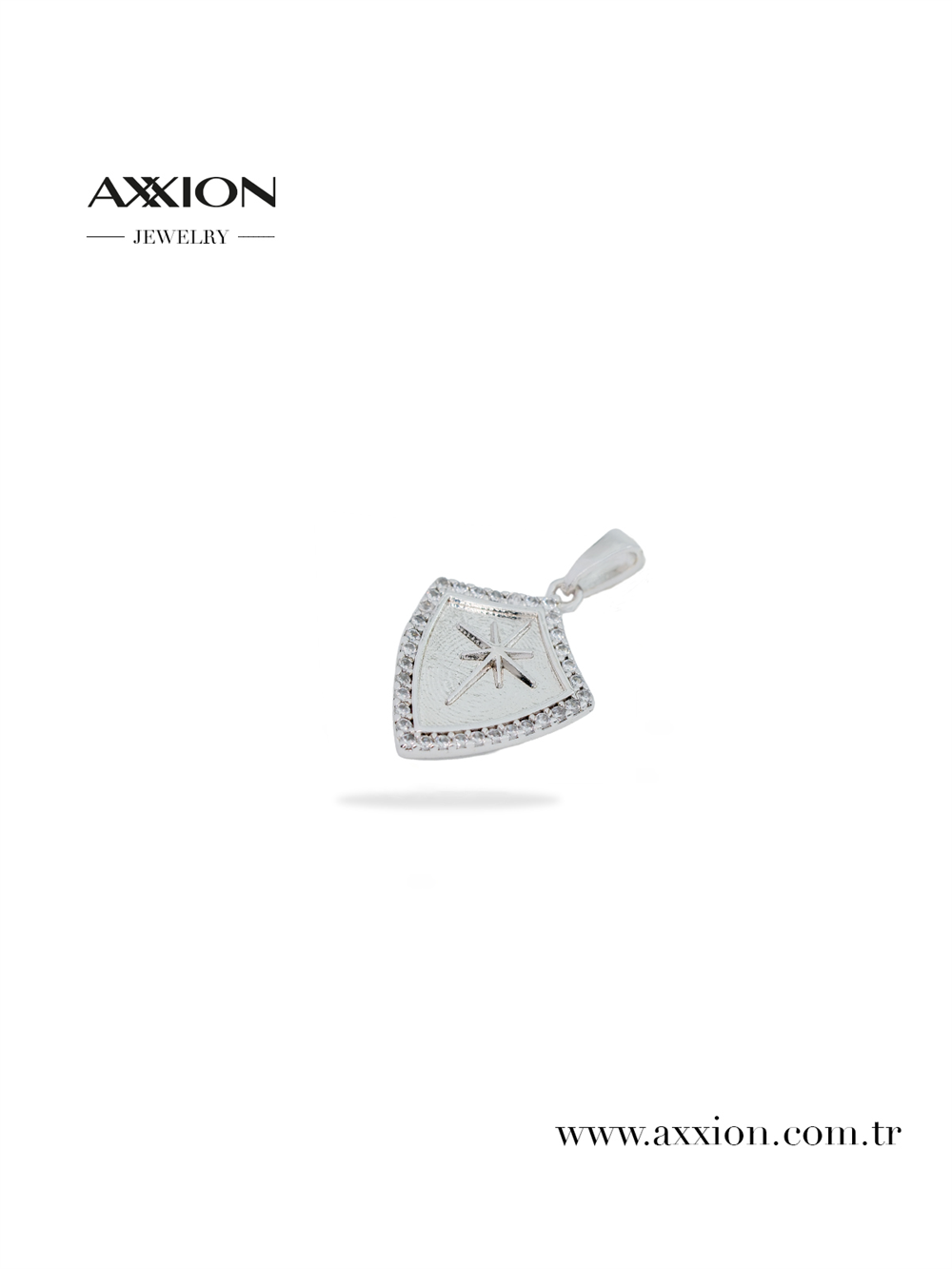 AXXION 14K Necklace Pendant SILVER