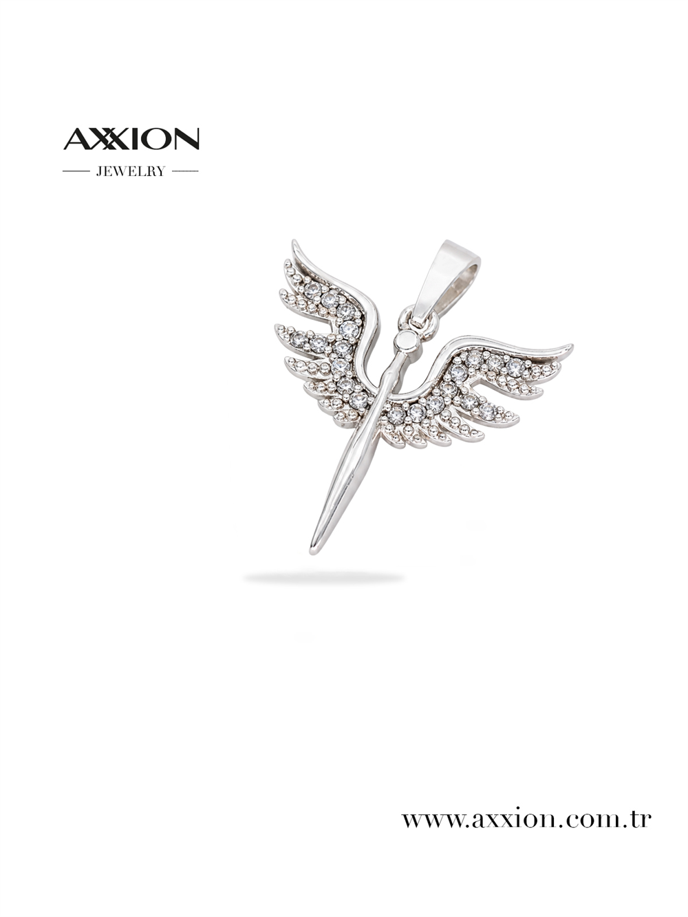 AXXION 14K Necklace Pendant SILVER