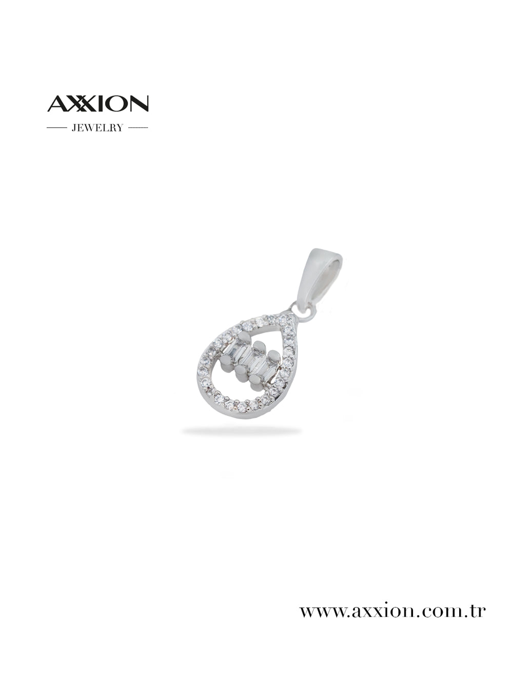 AXXION 14K Necklace Pendant SILVER