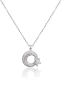 Ay-Yıldız Zirkon Kolye SILVER 45 cm