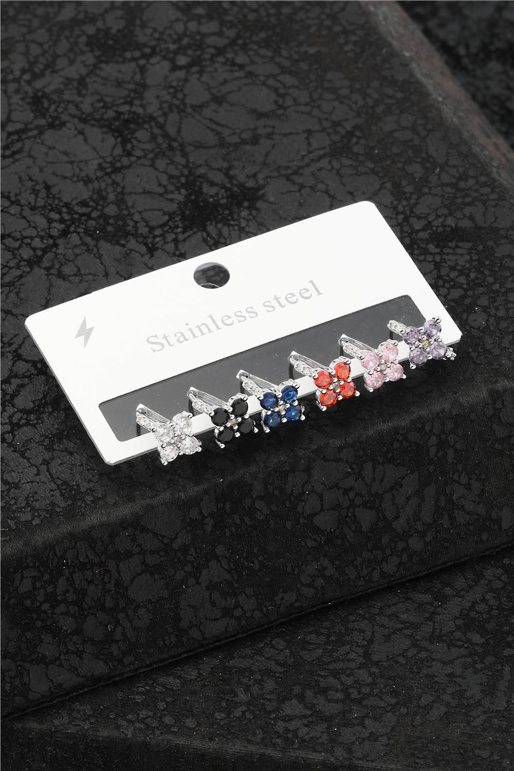 Çelik Altılı Küpe Silver