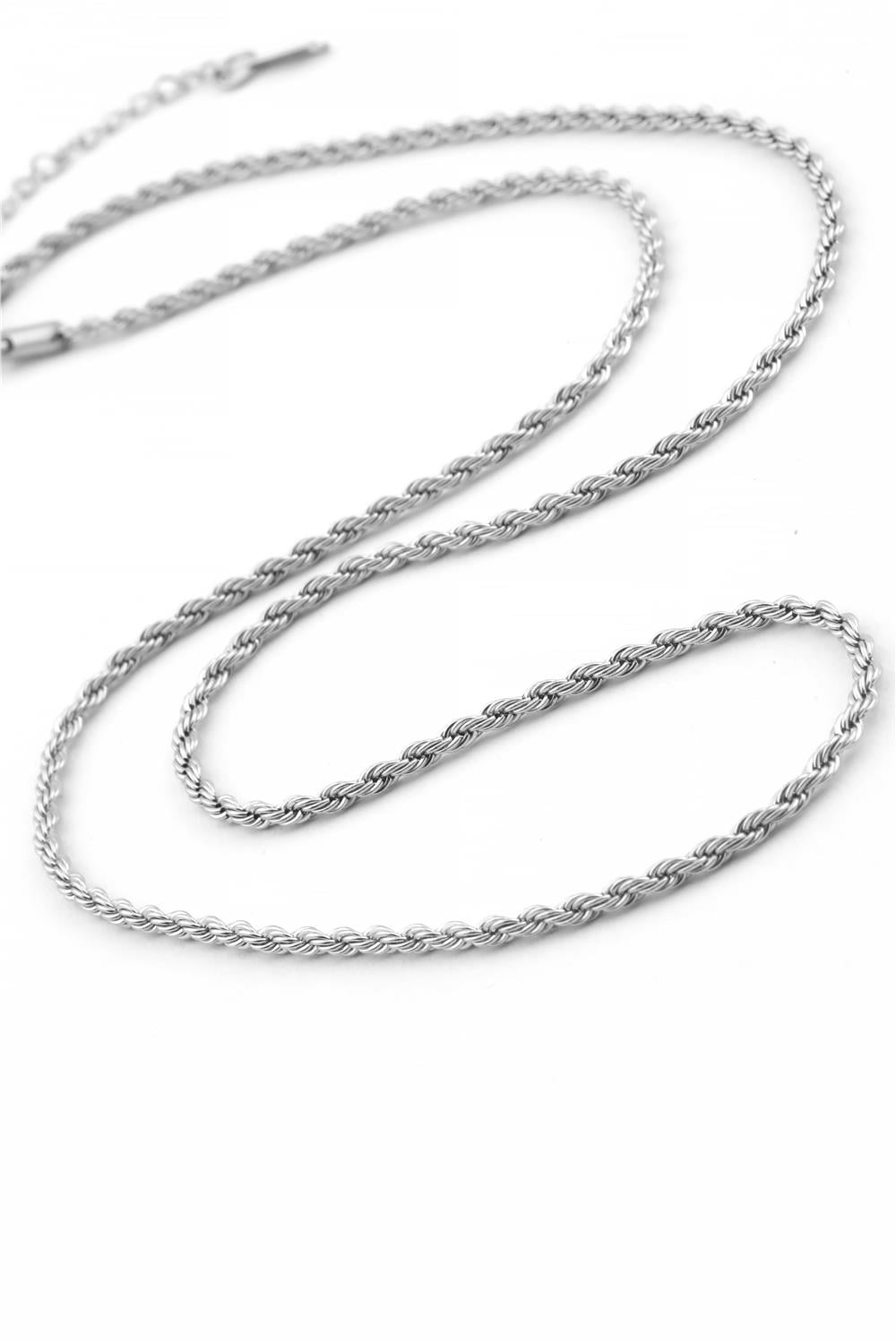 Çelik Burgu Kolye SILVER 60cm 1 mm