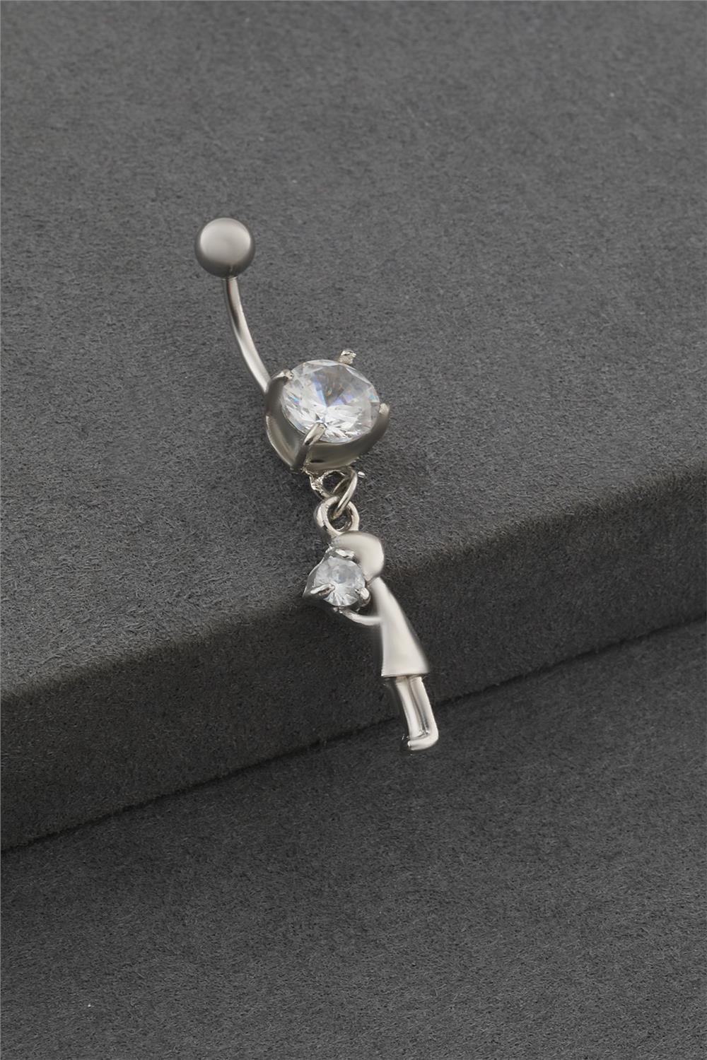 Çelik Göbek Piercing SILVER