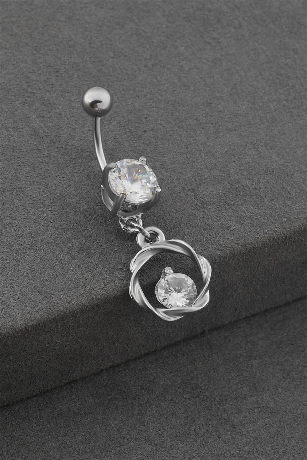 Çelik Göbek Piercing SILVER