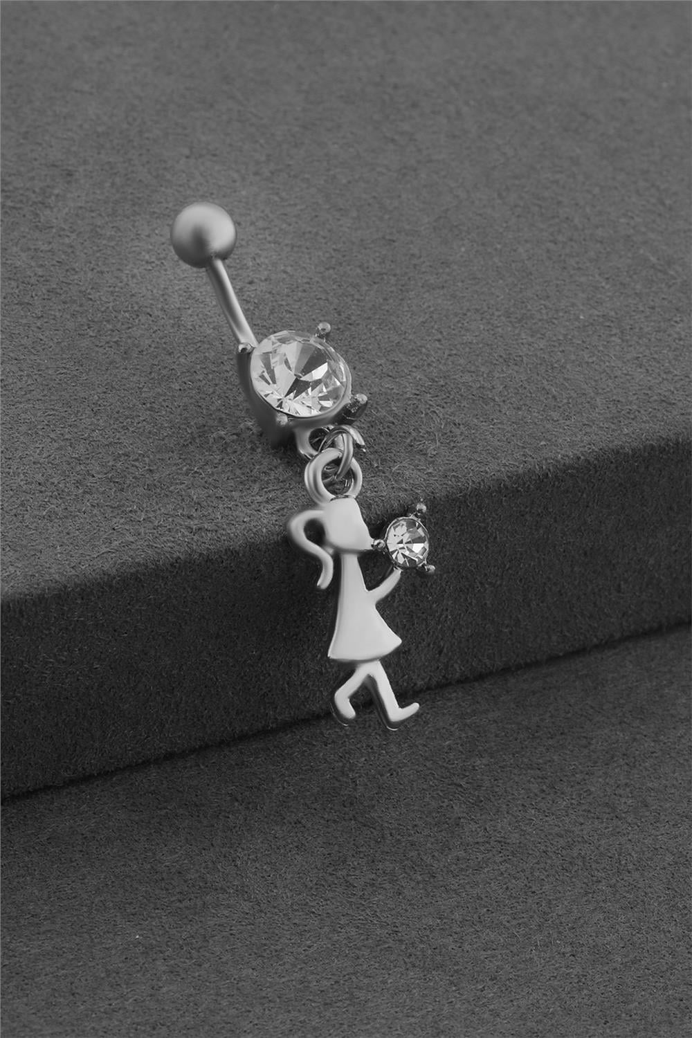Çelik Göbek Piercing SILVER