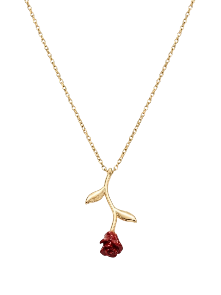 Çelik Gül Kolye GOLD 45cm