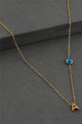 Çelik Harf Kolye GOLD "A" 45cm