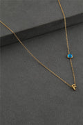 Çelik Harf Kolye GOLD "F" 45cm