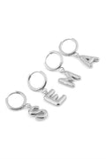 Çelik Harf Küpe Silver (24'Lü)