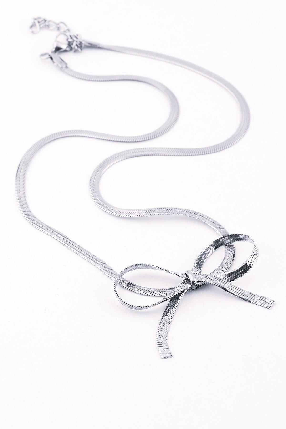 Çelik Kolye 45cm Silver