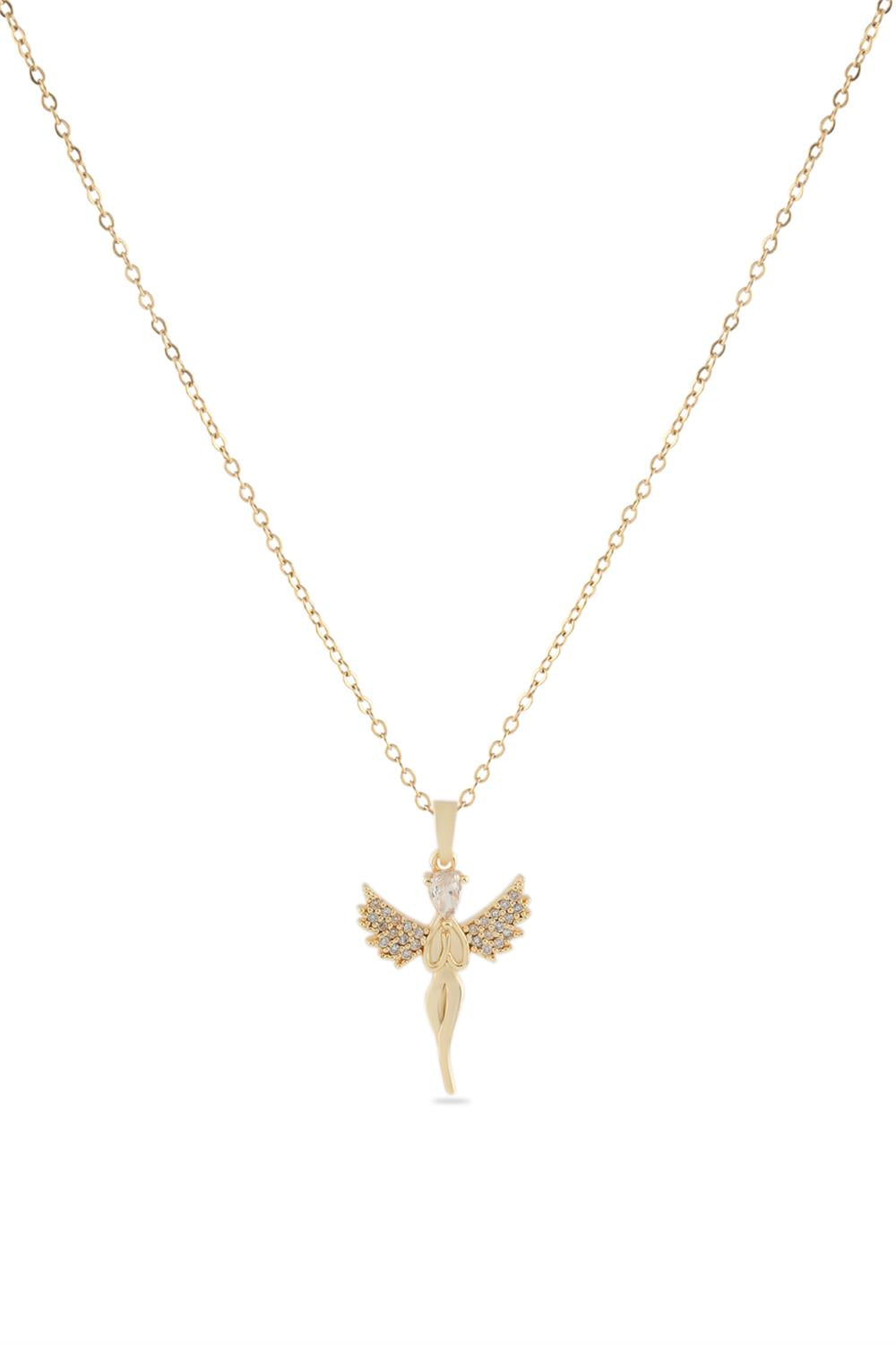 Çelik Melek Kolye GOLD 45 cm