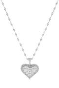 Kalp Çelik Kolye Silver 45cm