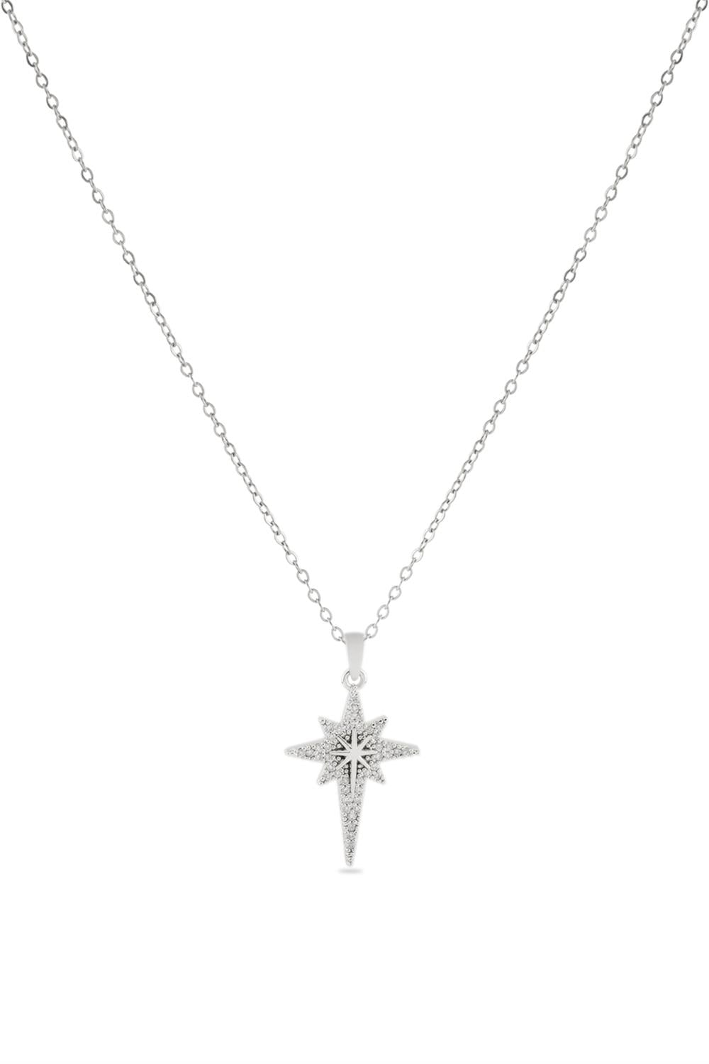 Çelik Kutup Yıldızı Kolye SILVER 45 cm