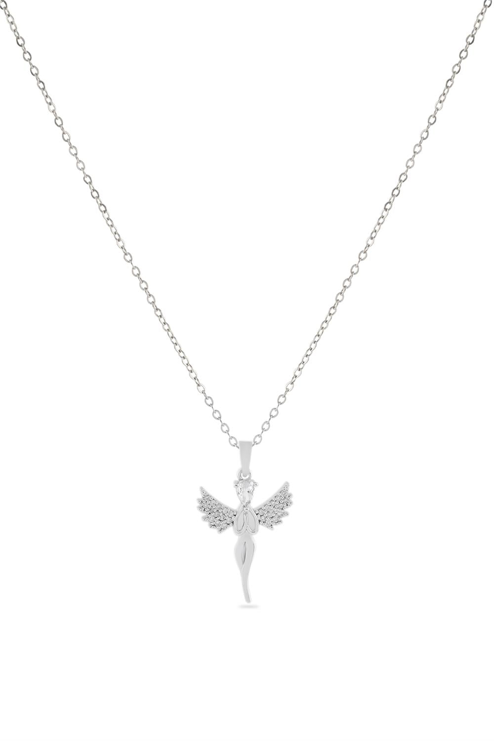 Çelik Melek Kolye SILVER 45 cm