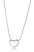 Kalp Çelik Kolye SILVER 45cm
