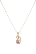 Çelik Kuğu Kolye GOLD 45cm