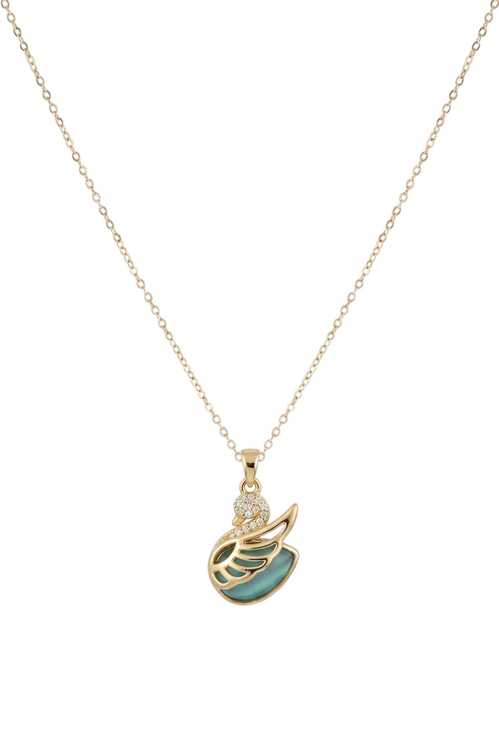 Çelik Kuğu Kolye GOLD 45cm