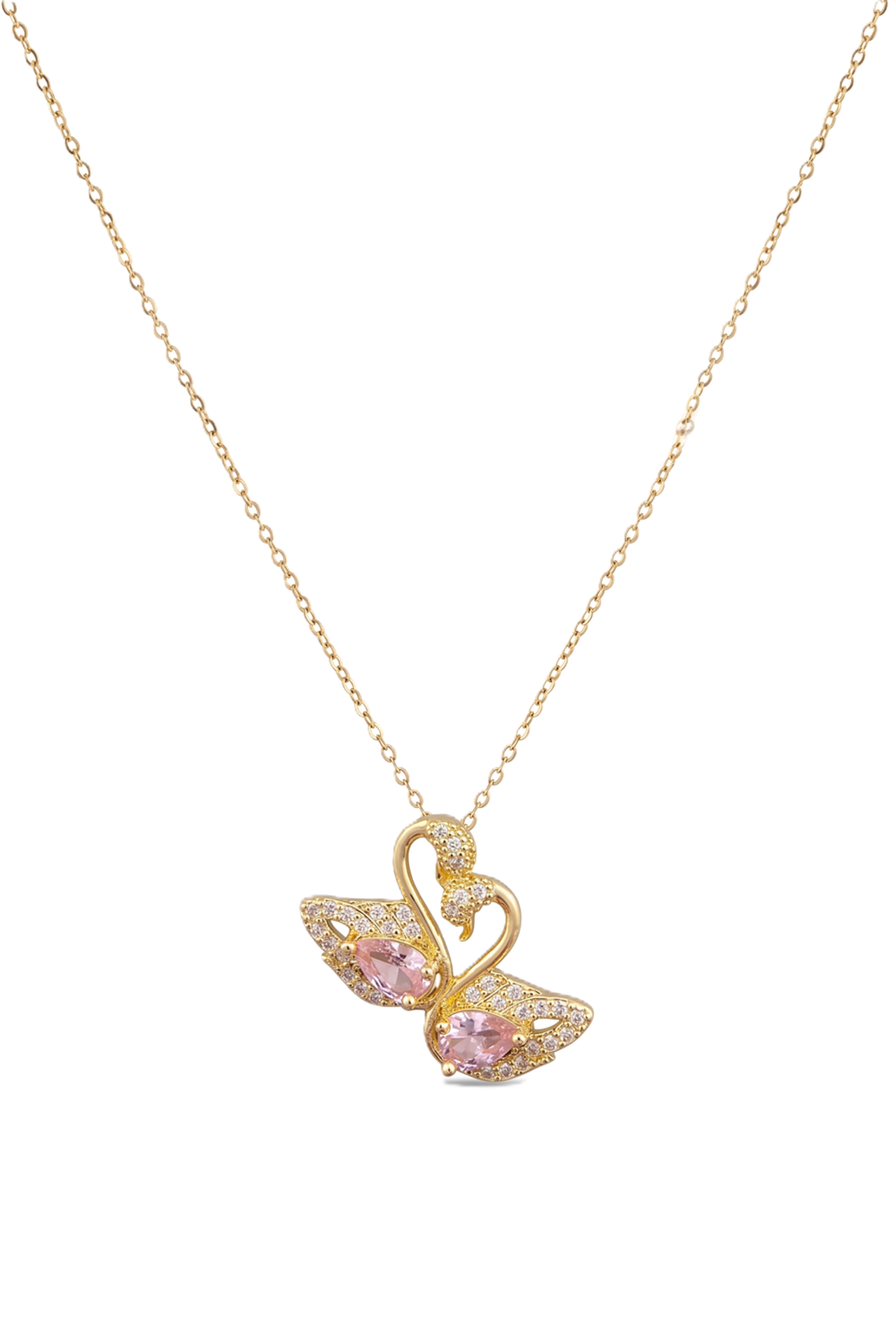 Çelik Kuğu Kolye GOLD 45cm
