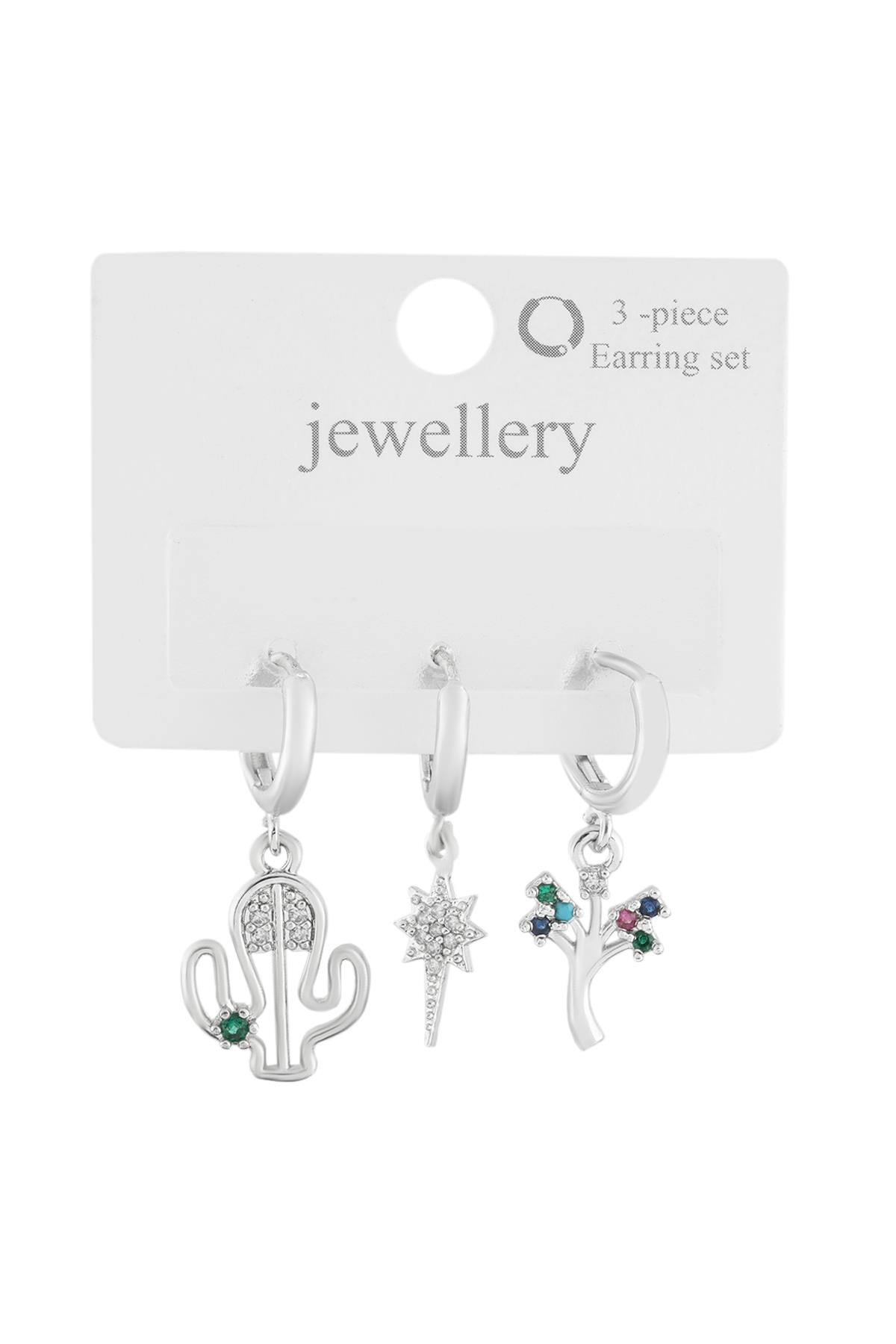 VIP Üçlü Küpe SILVER
