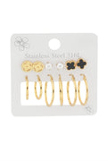 Çelik Set Küpe GOLD