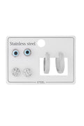 Çelik Set Küpe Silver