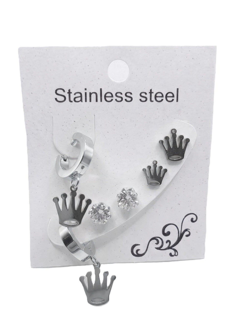 Çelik Set Küpe SILVER