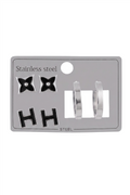 Çelik Set Küpe SILVER