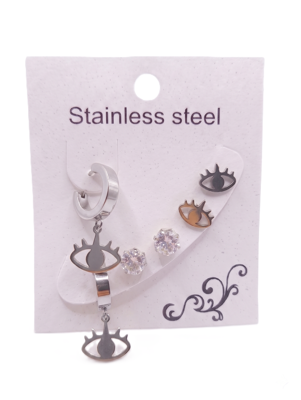 Çelik Set Küpe SILVER