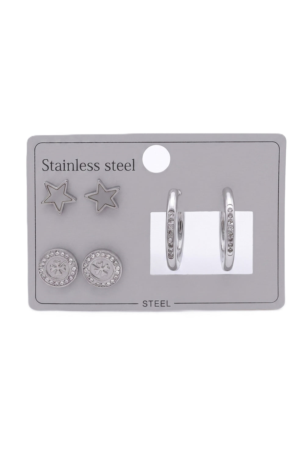 Çelik Set Küpe SILVER