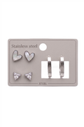 Çelik Set Küpe SILVER