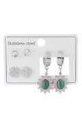 Çelik Set Küpe Silver