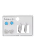 Çelik Set Küpe Silver