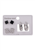 Çelik Set Küpe SILVER
