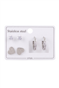 Çelik Set Küpe SILVER