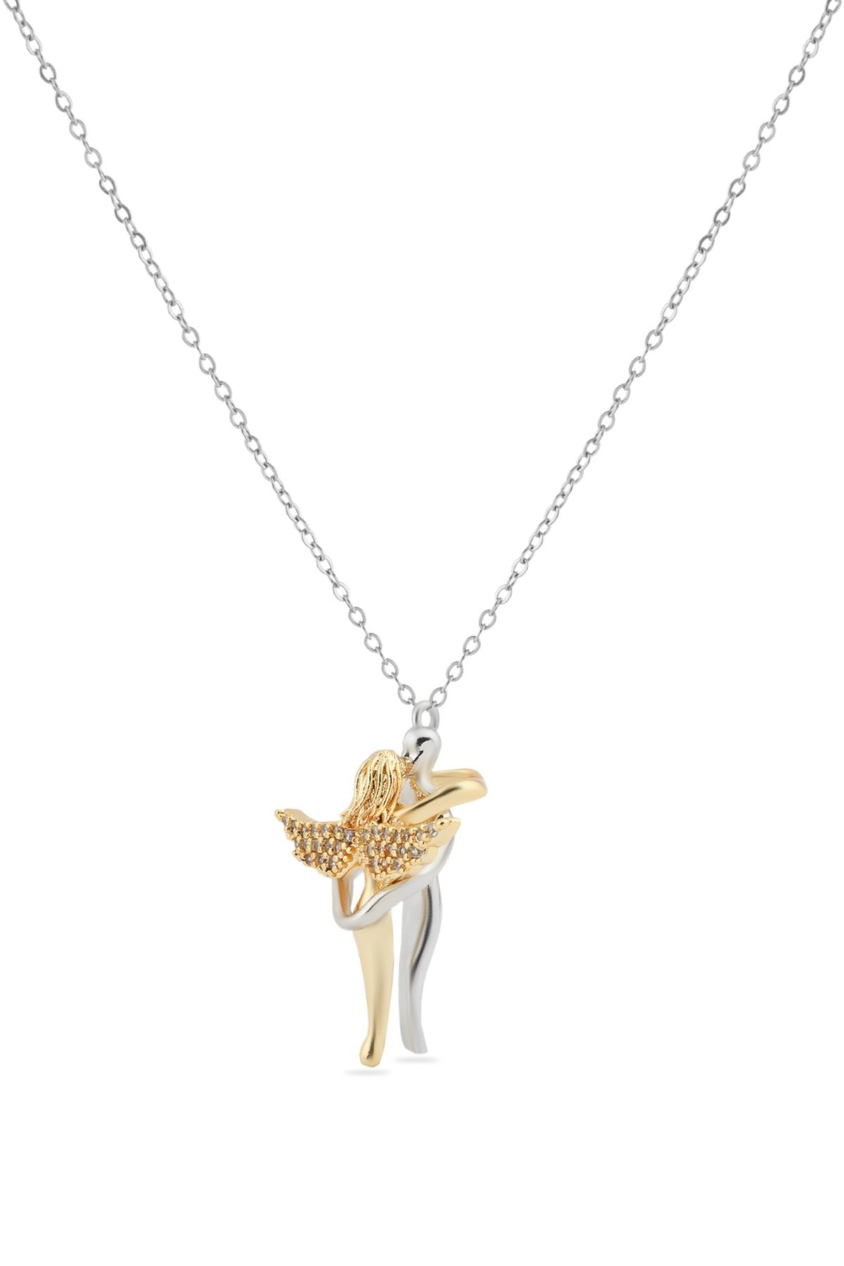 Çelik Sevgili Kolye Silver 45 cm