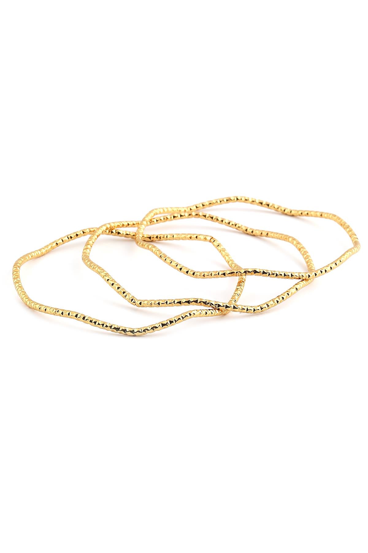 Çelik Üçlü Bilezik GOLD 62mm