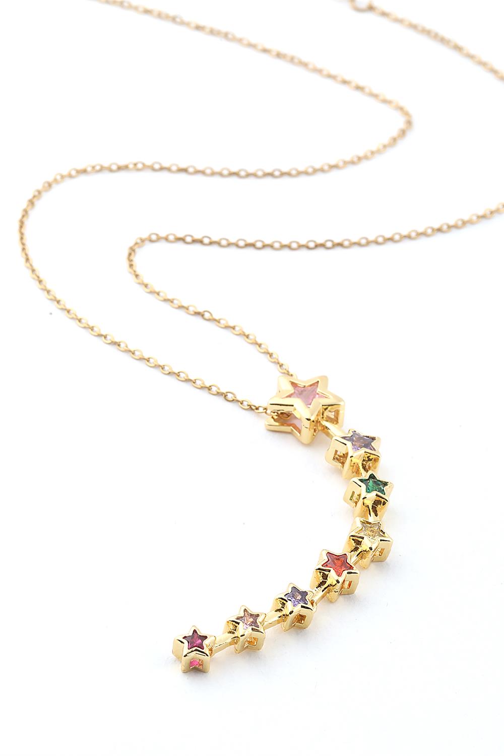 Steel Y Necklace Gold