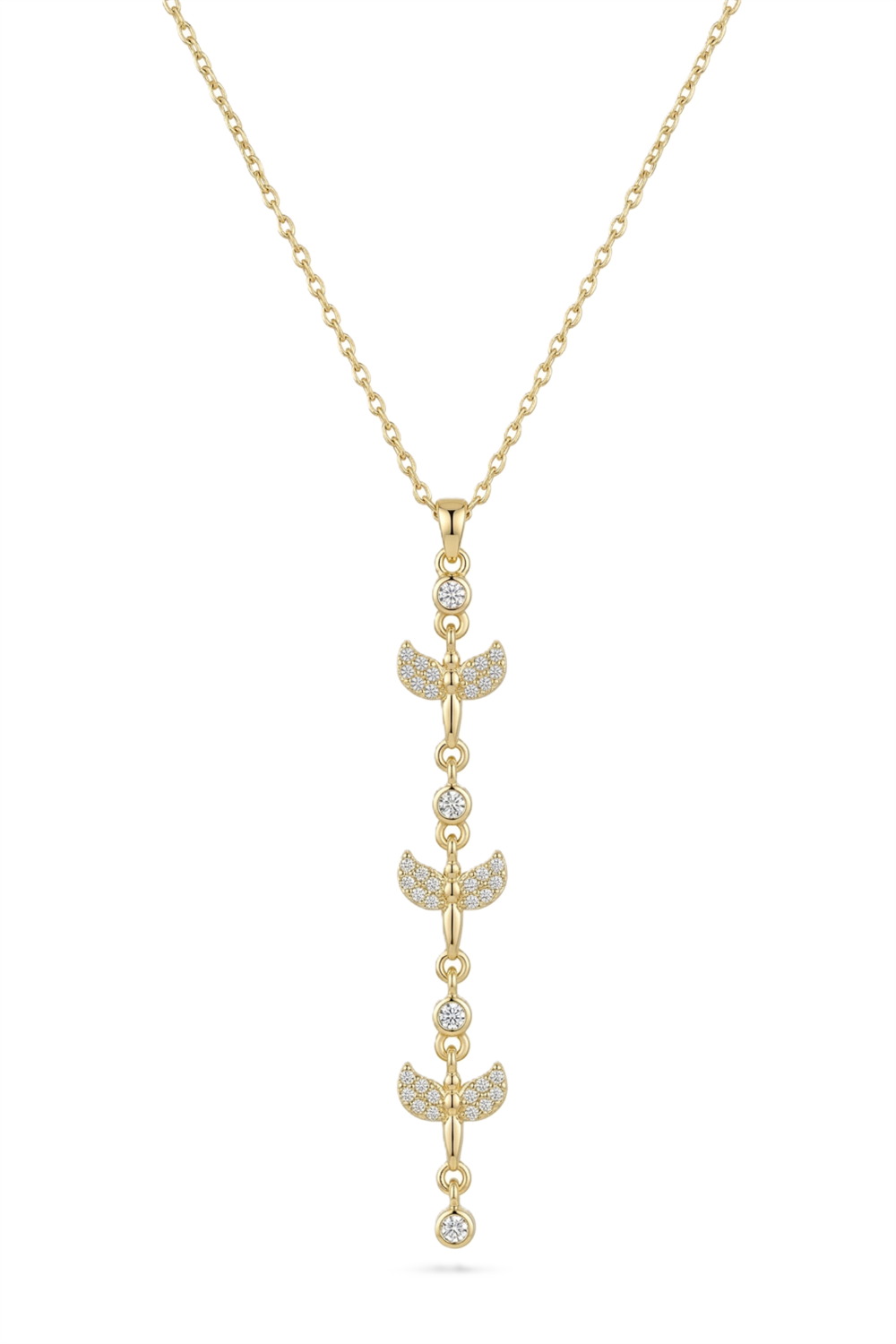 Çelik Y Kolye GOLD 45cm