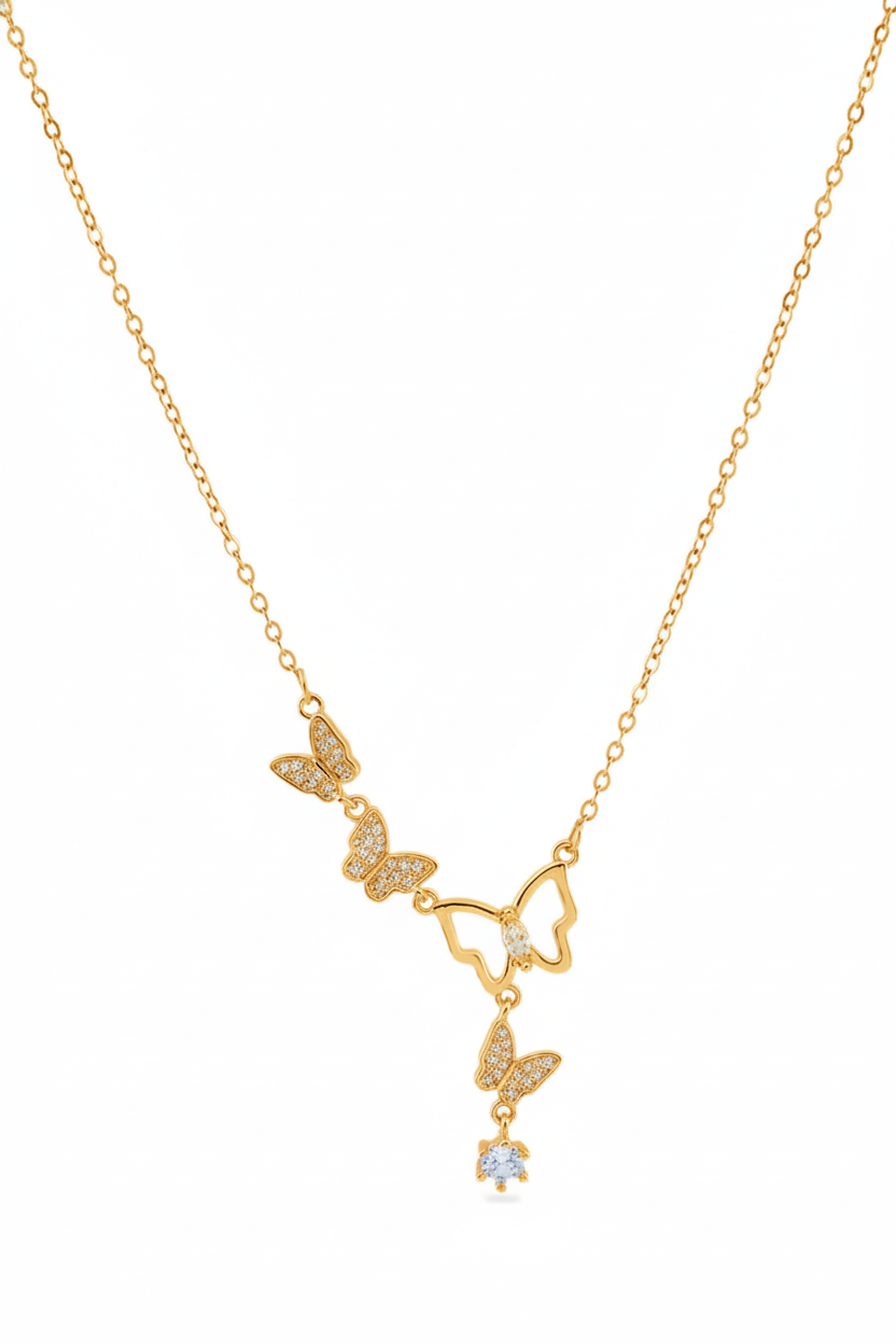 Çelik Y Kolye GOLD 45cm