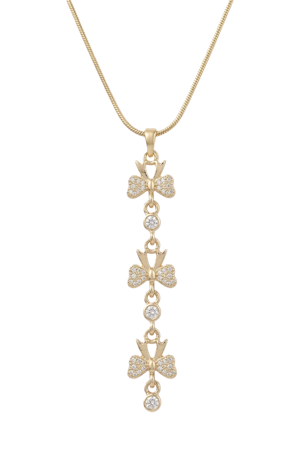 Çelik Y Kolye GOLD 45cm
