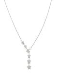 Çelik Yıldız Y Kolye SILVER 45 cm