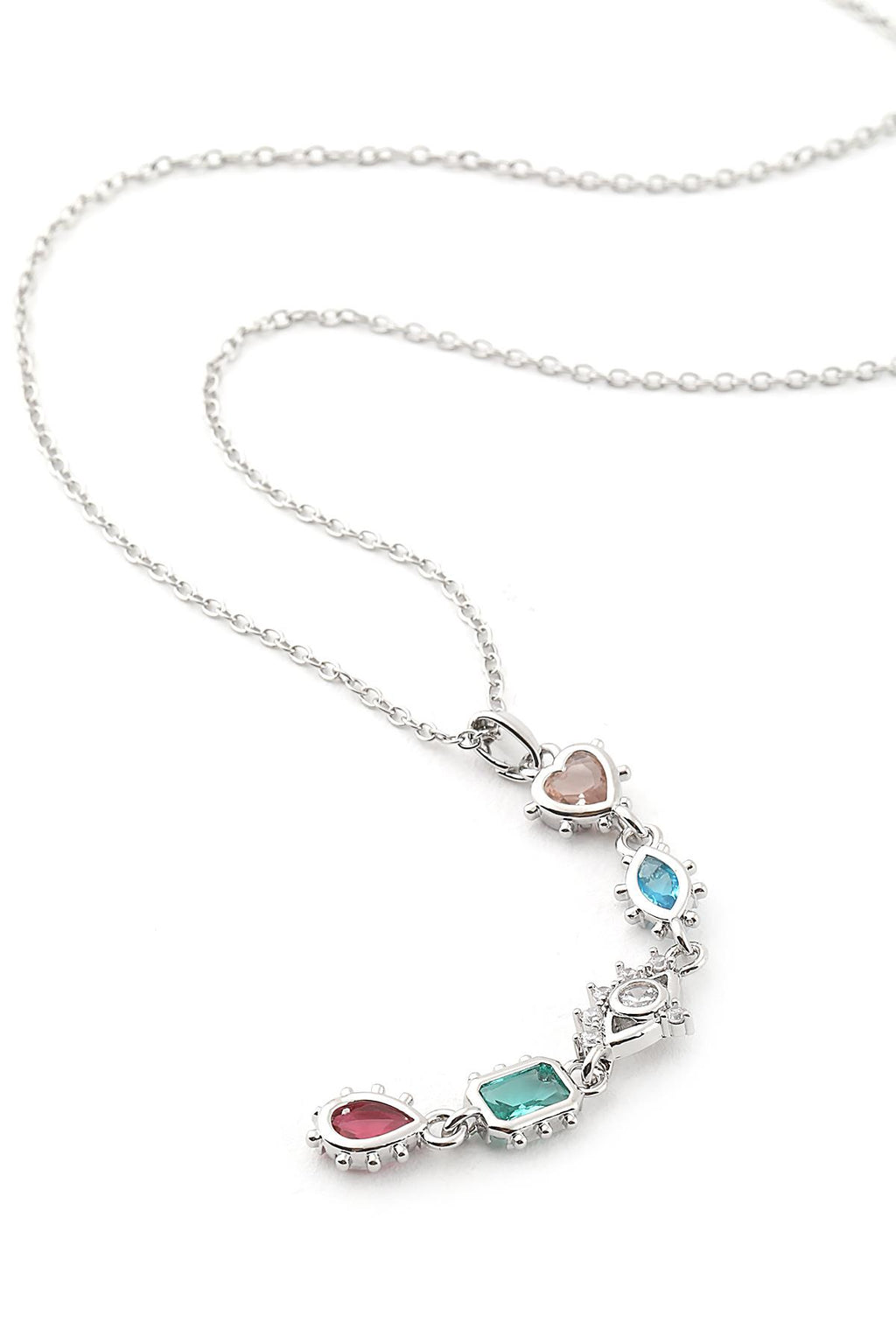 Steel Y Necklace Silver