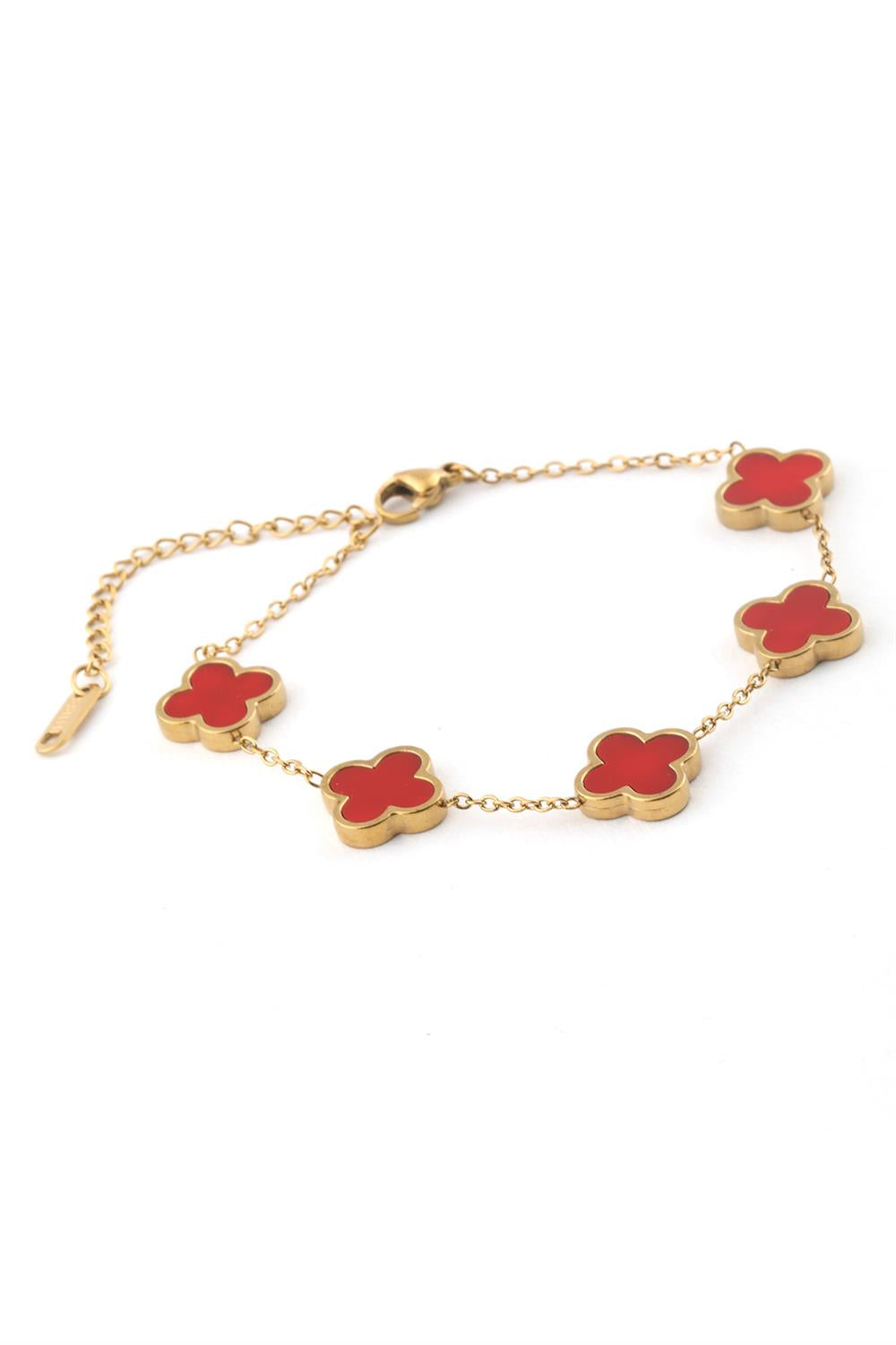 Steel Clover Bracelet Gold