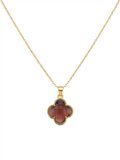 Çelik Yonca Kolye GOLD 45cm