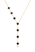 Çelik Yonca Y Kolye GOLD 45cm