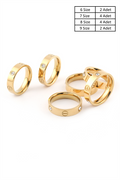 Çelik Yüzük  Gold 12Li Paket 4 Boy