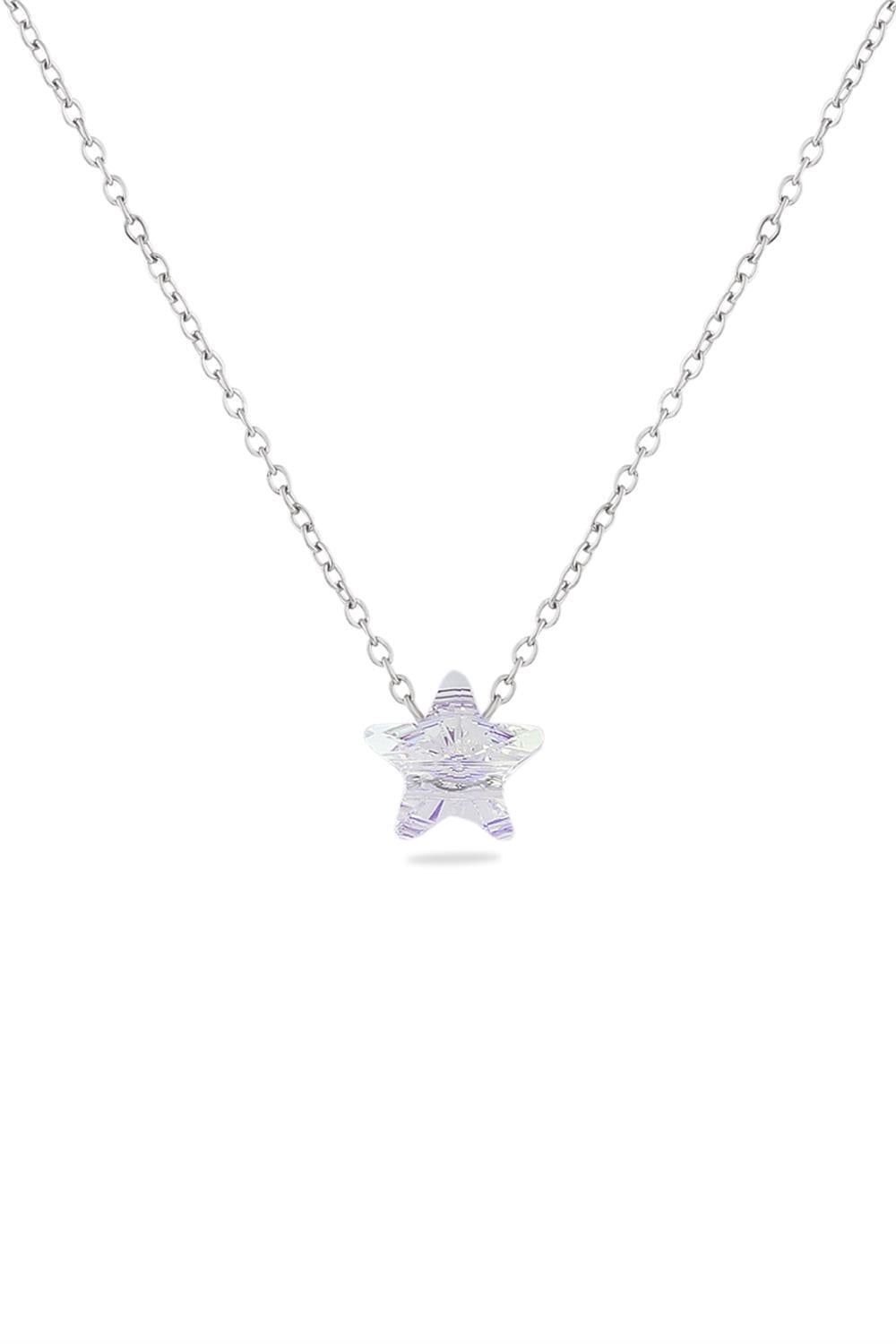 Yıldız Çelik Zirkon Kolye Silver 45 cm