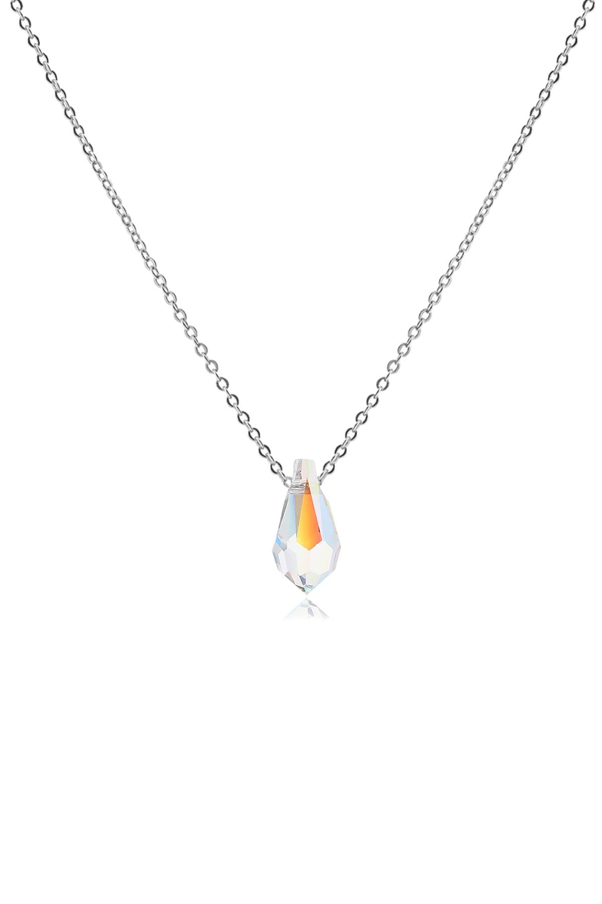 Çelik Zirkon Kolye Silver 45 cm
