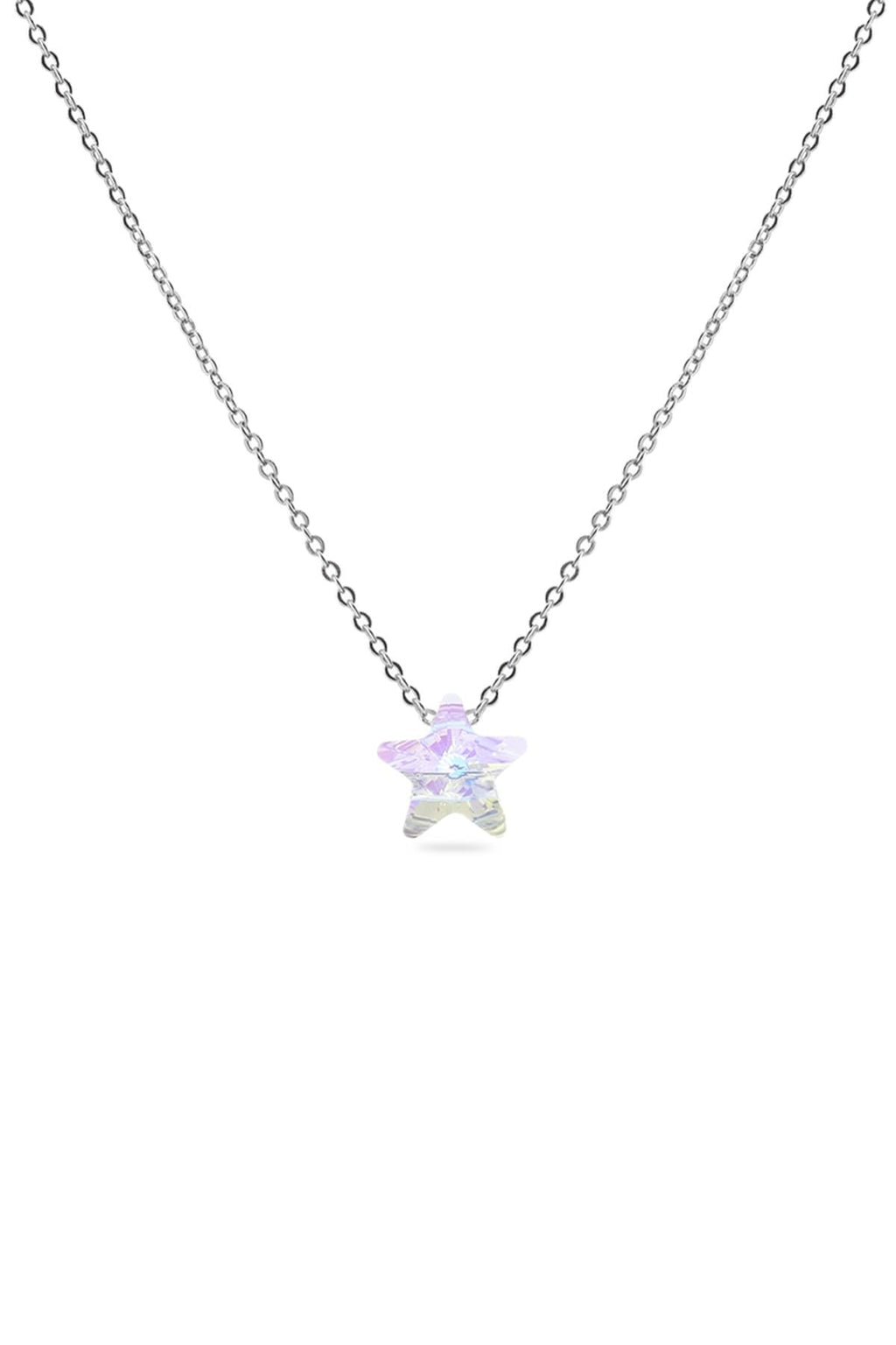 Yıldız Çelik Zirkon Kolye Silver 45 cm