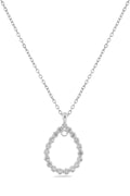 Damla Zirkon Kolye SILVER 45 cm